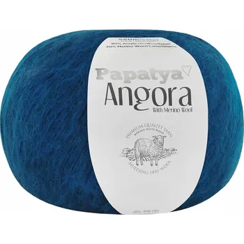 Příze Vlna PAPATYA ANGORA Monocolor č. 5750 Granátová / 100 g / Merino