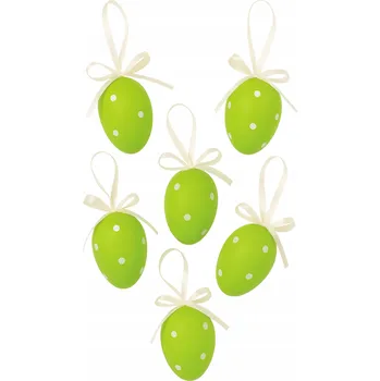 Velikonoční dekorace SADA VAJÍČEK K ZAVĚŠENÍ ZELENÁ VELIKONOČNÍ DEKORACE NA Velikonoce