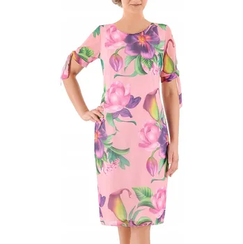 Dámské šaty Klasické midi koktejlové šaty Carla Moreno velikost 44