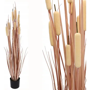 umělá květina TRÁVA V KVĚTINÁČI RŮŽOVÁ UMĚLÁ OKRASNÁ ROSTLINA DO OBÝVACÍHO POKOJE 125 CM