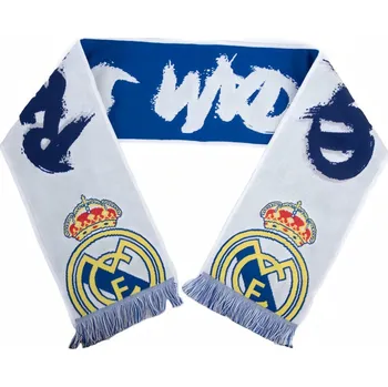 Šála Real Madrid FC Pletená šála Real Madrid oboustranná, bílá/modrá