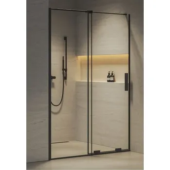 Sprchové dveře Ravak Roll Sprchové dveře posuvné 140 cm, transparent/černá RODP2-140 X08VM0300Z1