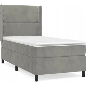 Postel Postel s vzhledem dřeva VidaXL 100x200 cm bílá, odstíny šedé