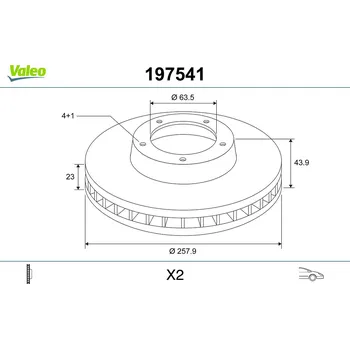 Brzdový kotouč Brzdový kotouč VALEO 197541