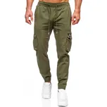 Khaki joggery pánské kapsáče Denley MP0181MVA_33/L