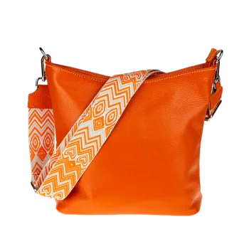 NovaKabelka.cz Kožená italská crossbody kabelka Amalia Arancia I