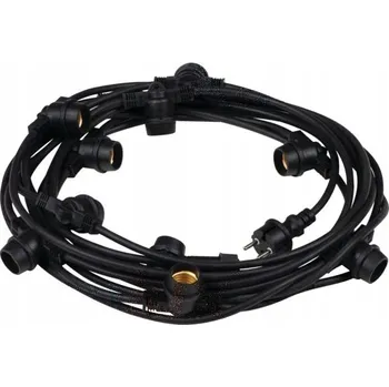 Venkovní osvětlení Světelný řetěz Kanlux 1100 cm do sítě černý