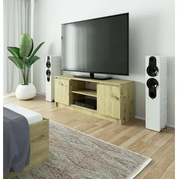 Televizní stolek TV stolek s dvířky YMARIN - dub artisan