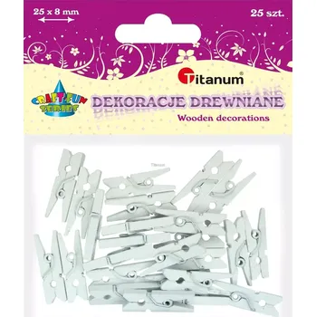 Dřevěné kolíčky bílé / 25ks