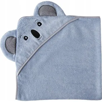 Bambusová osuška / dětská osuška s kapucí koala denim blue 85x85 cm