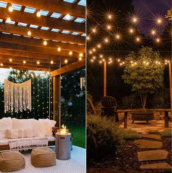 Vánoce GPATIO VÁNOČNÍ SVĚTÝLKA SOLÁRNÍ OSVĚTLENÍ LED ŽÁROVKY 30M