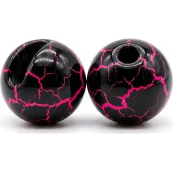 Hends Tungstenové hlavičky Marbre Black / UV Fluo Pink