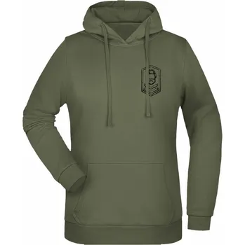 Dámská mikina Dámská mikina s kapucí ARMY RANK (merch Tankista) - olivová