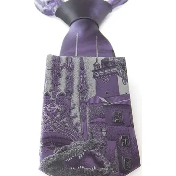 Kravata HEDVA ČESKÝ BROKÁT Kravata PESh 8 cm BRNO Barevná varianta: fialová