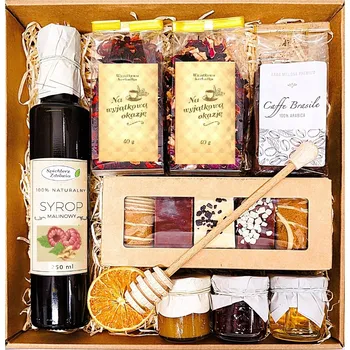 Dárkový potravinový koš Dárkový koš dárková sada dárek dárkové balení čaje med perníky zavařenina