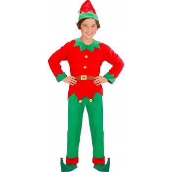Karnevalový kostým KOSTÝM ELF ELFA ELFIK POMOCNÍK MIKULÁŠE VÁNOCE UNISEX 116