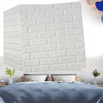 Obraz 10 Kusů samolepící 3D tapety | Vhodné do ložnice, obývacího pokoje, jídelny