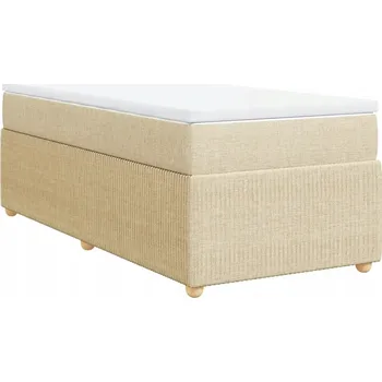 Postel Jednolůžková dřevěná postel VidaXL 80x200 cm, krémová