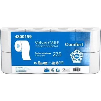 Suchý toaletní papír bez vůně VelvetCARE 8 ks