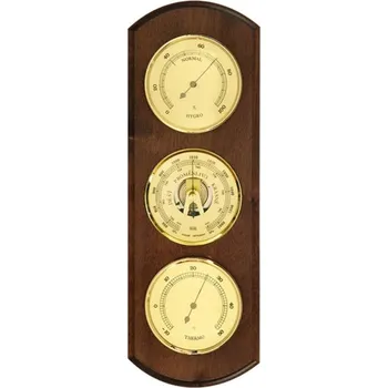 Meteostanice Barometr 8040 s teploměrem a vlhkoměrem - tmavě hnědý - E16.4647.003185