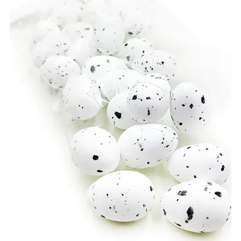 Velikonoční dekorace mech-mech.cz Křepelčí vejce 25 x 35 mm - Černobílé - 24 ks