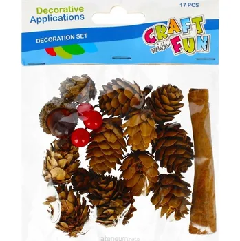 Obraz Šišky borové přírodní 5 cm zlaté 10 ks/zlatá