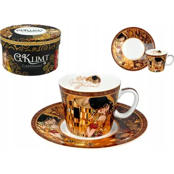 Šálek na espresso Gustav Klimt Polibek 100 ml porcelán CARMANI