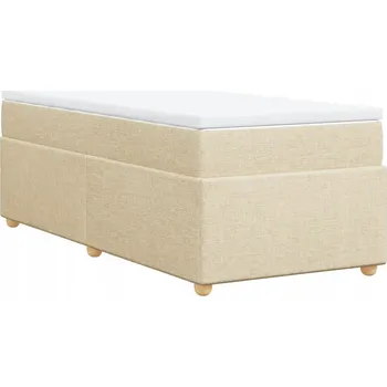 Postel Čalouněná jednolůžková postel VidaXL 80x200 cm, béžové odstíny