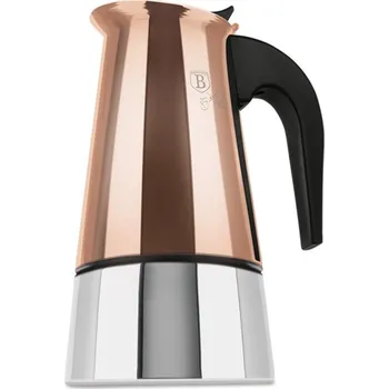 Příprava kávy BERLINGERHAUS Moka konvička indukce 6 šálků Rosegold Metallic Line BH-8908