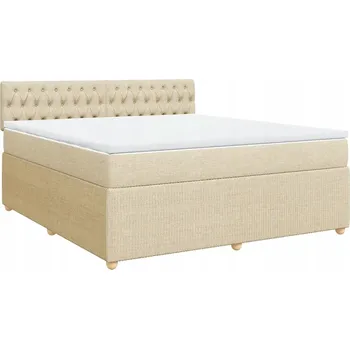 Postel Jednolůžková dřevěná postel VidaXL 180x200 cm krémová