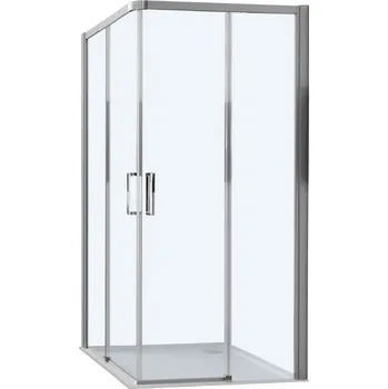 Hüppe Sprchový Kout Čtverec TREND EASY 100x100 cm (Čiré Sklo/Chrom), Posuvné Dveře s Nano Úpravou