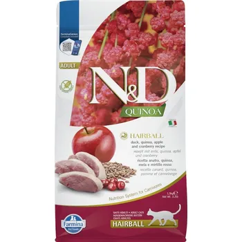 Krmivo pro kočku N&D Quinoa Cat Adult Hairball Duck/Cranberry 1,5 kg