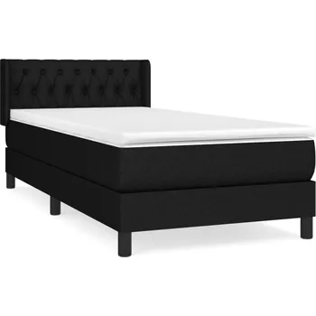 Postel Box spring postel s matrací černá 90x200 cm textil Černý 3129923