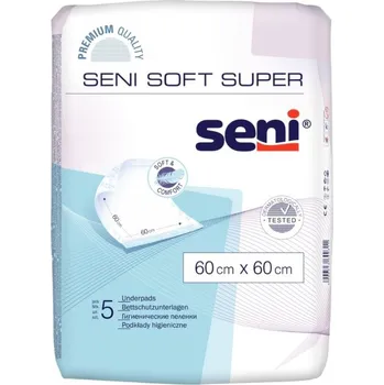 Seni Soft Super hygienické absorpční podložky 60 x 60 cm, 5 ks