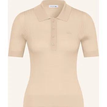 Lacoste Dámské Pletené Polo Tričko Z Merino Vlny, béžová, 40