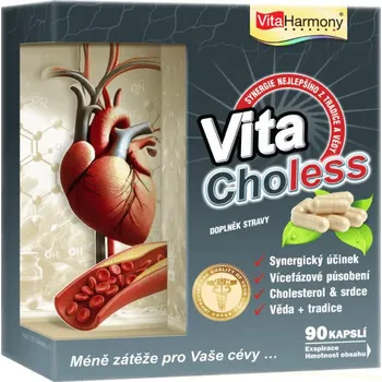 Lék na srdce, cévy a krev VitaHarmony VitaCholess 90 cps.