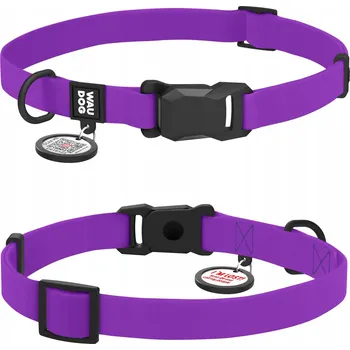 Obojek pro psa Voděodolný obojek pro psa, magnetická spona fastex, fialový, velikost M
