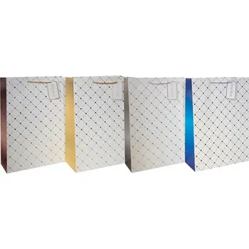 Dárková taška Dárková Taška ozdobná velká Zlacená Srdíčka mix