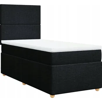 Postel Čalouněná jednolůžková postel VidaXL 90x190 cm černá