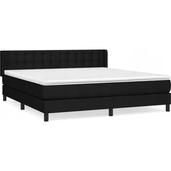 Postel Čalouněná dvoulůžková postel VidaXL 160x200 cm, černá