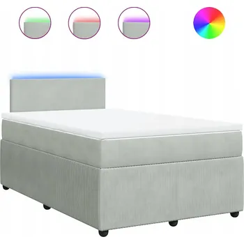 Postel Čalouněná jednolůžková postel VidaXL 120x190 cm, odstíny šedé