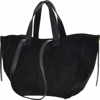 Kabelka Vera Pelle shopper kabelka z pravé kůže černá