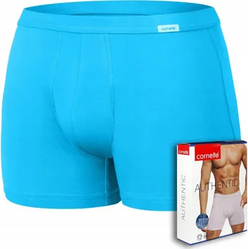 Boxerky CORNETTE tyrkysové M – AUTHENTIC MINI, bavlna