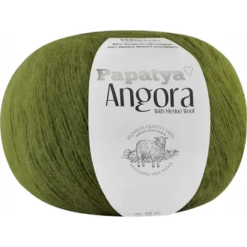Příze Příze PAPATYA ANGORA Monocolor č. 6950 Mechová / 100g / Merino