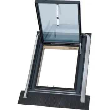 Okno Střešní výlez – WVM V4, 2sklo, dřevo, lem. EPDM, horní výklop, 47×57