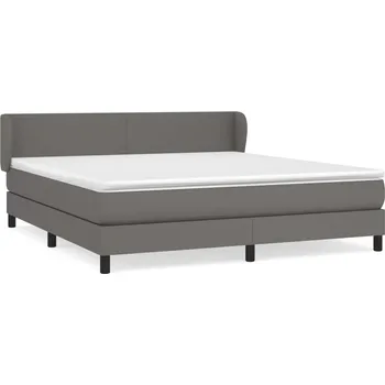 Postel Čalouněná dvoulůžková postel VidaXL 160x200 cm, šedá