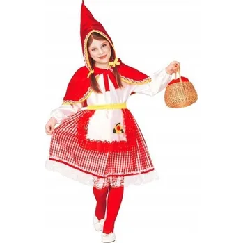 Karnevalový kostým KOSTÝM ČERVENÁ KARKULKA KOSTKOVANÁ 116