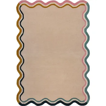 Koberec Flair Rugs Koberec Leo Scallop krémový Rozbale(v)no, může být lehce zašpiněné - lze vyčistit