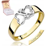 Zlatý Prstýnek 585 Zásnubní Brilianty Srdce