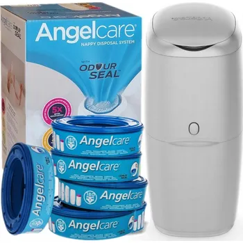 Koš na pleny Angelcare šedý zásobník / koš na pleny + 5 náhradních kazet na použité pleny